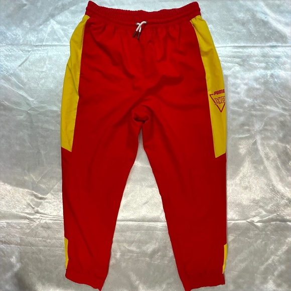PUMA x XO The Weeknd Track Pants Red Yellow Mens Medium Rare Sample Version - Picture 1 of 9